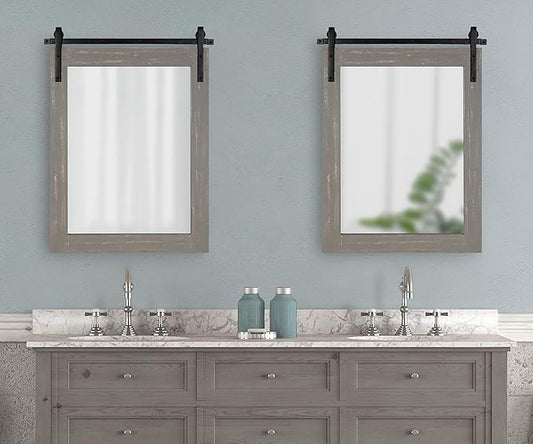 Kate and Laurel Cates Farmhouse Wall Mirror