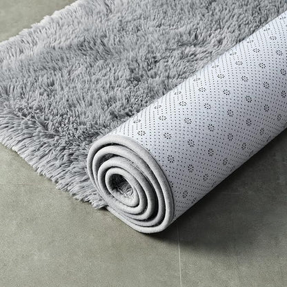 Andecor Soft Fluffy Bedroom Rugs, 3 x 5 Feet Indoor Shaggy Plush Area Rug for Boys Girls Kids Baby College Dorm Living Room Home Decor Floor Carpet, Grey