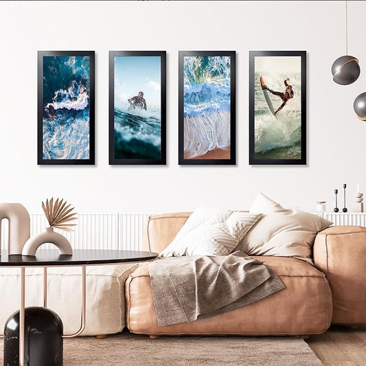 KTKDE 10x20 Picture Frame Black Wooden, Polished Plexiglass, Rectangle Photo Frame for Photos,Studio Gallery Wall Hanging Posters & Best gift