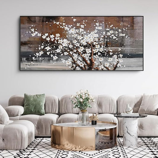 KLAKLA Extra Large Wall Art 86x39 Inches - Tree Huge Canvas Picture Wall Decor Living Room Oversized Artwork for Walls Bedroom Office Decoration Modern Frame Wall Art