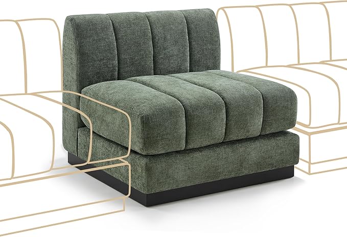 Morden Fort Oversized Sofa Couch Extra Deep Couch Modular Convertible Sectional Sofa Set Comfy Modern Sofas Couches for Living Room Apartment Bedroom Chenille