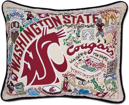 Catstudio Washington State University Collegiate Embroidered Decorative Throw Pillow