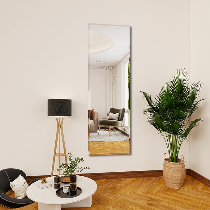 wall Mirror Full Length,64X21FullL ength Mirrorwallmounted,Bedroom/wall/Bathroom/Makeup Area/Cloakroom (64 * 21 Inch)