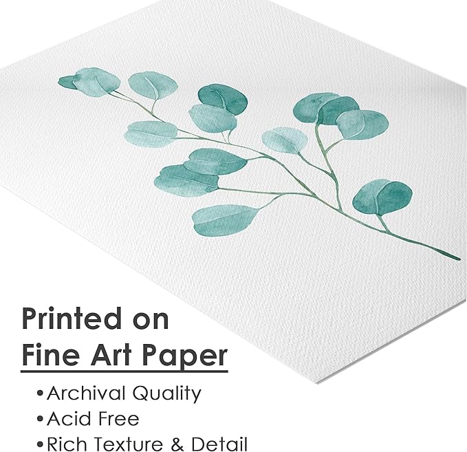 Trendy Eucalyptus Art Prints (Set of 6) Art Print - 11x14 (Unframed) | Refresh Your Space with Contemporary Elegant Botanical Wall Decor | Modern Home Decor | Farmhouse Decor | Home Décor