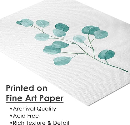 Trendy Eucalyptus Art Prints (Set of 6) Art Print - 11x14 (Unframed) | Refresh Your Space with Contemporary Elegant Botanical Wall Decor | Modern Home Decor | Farmhouse Decor | Home Décor