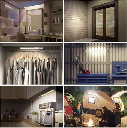 BLS 48 LED Closet Lights, Motion Sensor Light Indoor, 4500mah Build-in Large Rechargeable Battery, Wireless Under Cabinet Lighting for Kitchen/Pantry/Wardrobe/Wall, 4000K Neutral White (2 Pack)