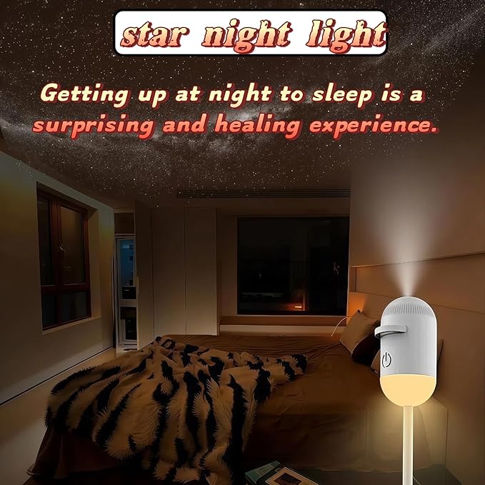 2-in-1 Galaxy Projector Night Light, USB Powered with Flexible Gooseneck & Touch Control for Bedroom, Car (3 Pieces)