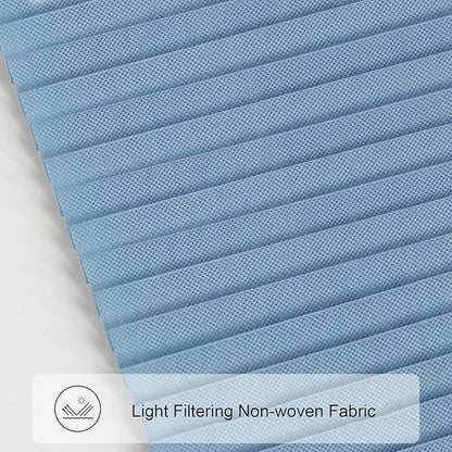 Window Blinds Cordless No Drill Cut to Size Clip On Stick On Self Adhesive Temporary Blinds Pleated Paper Blinds for Windows Doors Shades for Home Nursery Bedroom Kitchen Bathroom