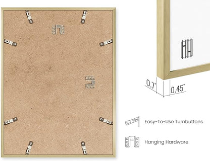 HAUS AND HUES 11x17 Gold Metal Picture Frames - Features Premium Aluminum, Vertical & Horizontal Hang, Shatterproof Plexiglass - Perfect for Home, Room, Office (11x17 in, Gold, Set of 3)