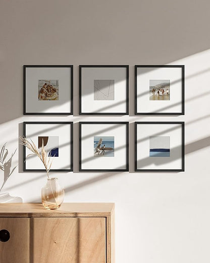 HAUS AND HUES Black Square Frames Set of 6-10x10