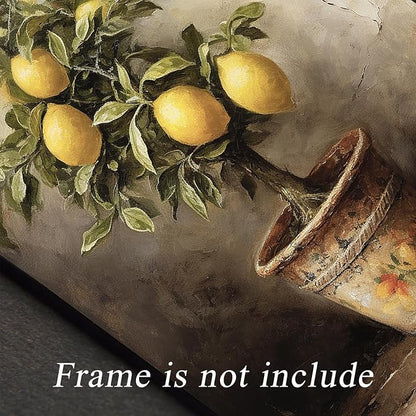uniro Vintage Wall Art Prints, Vintage Lemons Tree Canvas Art Prints Painting, Antique Fruit Wall Art Picture, Rustic Kitchen Art Farmhouse Cottagecore Wall Decor for Kitchen, Dining Desktop Decor - ( 8" x 10"-UNFRAMED)