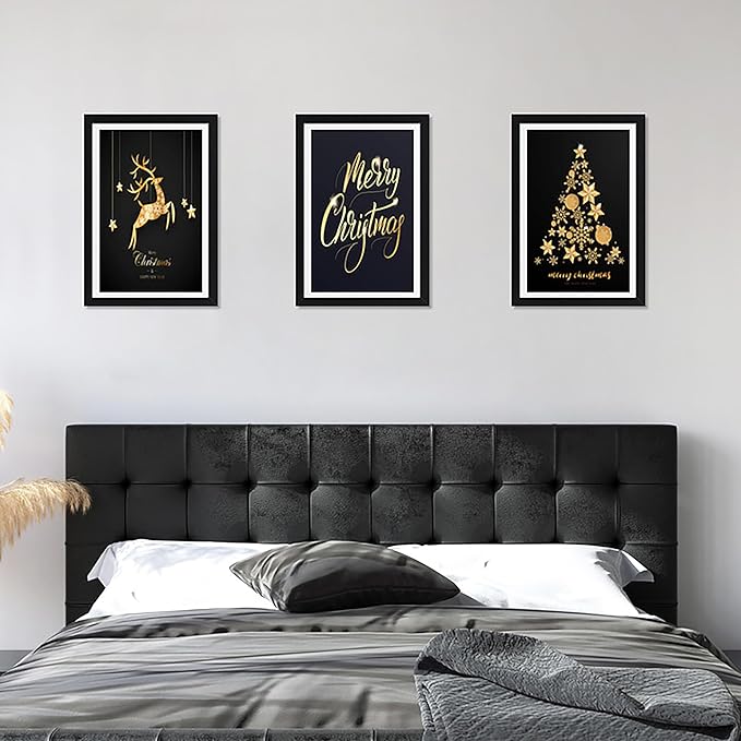 ELSKER&HOME 13x19 Picture Frame Black 3 Pack, Display Poster 11x17 with Mat or 13x19 without Mat, Horizontal and Vertical Wall Mounting