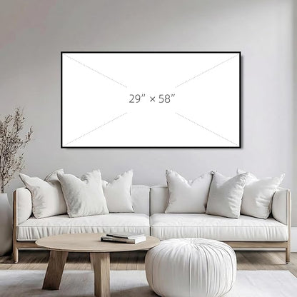 Large Framed Wall Art for Living Room, Modern Abstract Woman Canvas Painting with Durable Metal Frame, Waterproof Art Work for Wall Decor Crystal Porcelain Wall Art Bedroom Office Dining Room Fireplace, 29x58 In