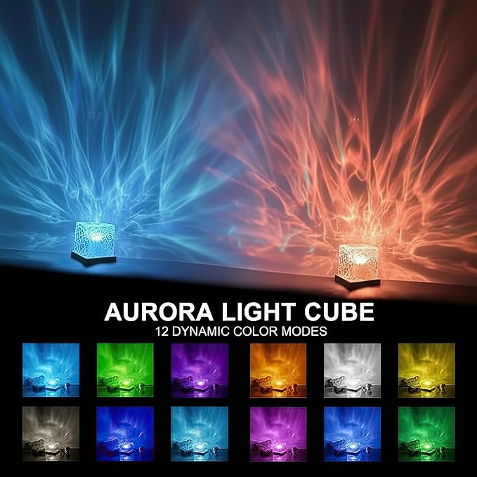 2026 New Ocean Wave Projector Light, 16 Color Touch & Remote Ocean Lamp, 3D Water Ripple LED Night Light, Romantic Ambient Lighting for Bedroom, Kids Room, Meditation, Relaxation, Home Decor