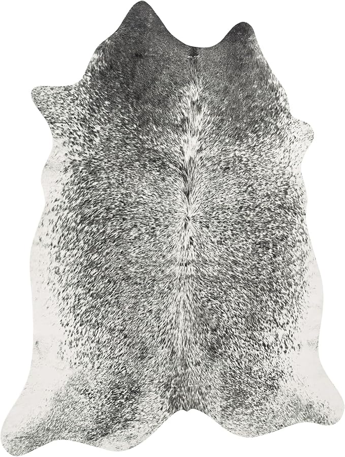 Cowhide Rug for Living Room, Washable Cow Hide Rug, Large Faux Animal Skin Rugs, Non-Slip Cow Print Area Rugs, 8x10Ft Large Cowhide Rugs for Bedroom Office Kitchen Fireplace, Grey