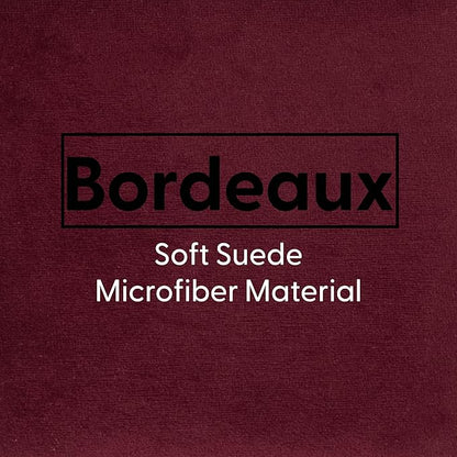 FDP 16" x 24" Velvet Rectangle Lumbar Pillow Set with Piping Decorative Throw Pillow for Home Dcor in Living Room, Bedroom or Lounge (2-Pack) - Bordeaux, 15160-349