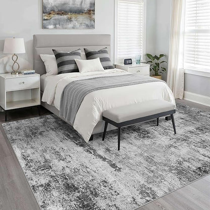 6x8 Area Rug Living Room: Washable Large Abstract Neutral Modern Soft Rug Stain Resistant Indoor Floor Non-Slip Accent Carpet for Bedroom Nursery Playroom Dining Room Office Dorm Home House Decor
