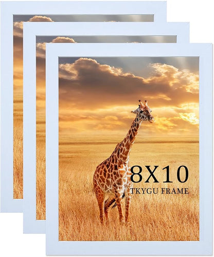 8x10 Picture Frame Set of 3, 8x10 Photo Frame for Wall Display, 8 x 10 Poster Frame White, Display Frame for Vertical or Horizontal, best gift