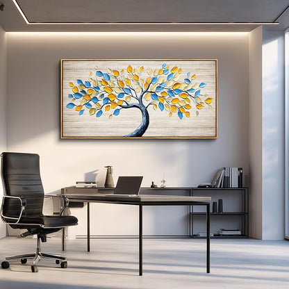 Wapluam Extra Large Wall Art,Abstract Canvas Painting Art Prints,Tree Of Life Wall Art,Above Bed Wall Decor,Nature Modern Pictures Wall Decor For Living Room Bedroom Bathroom Dining Room Office 30x60