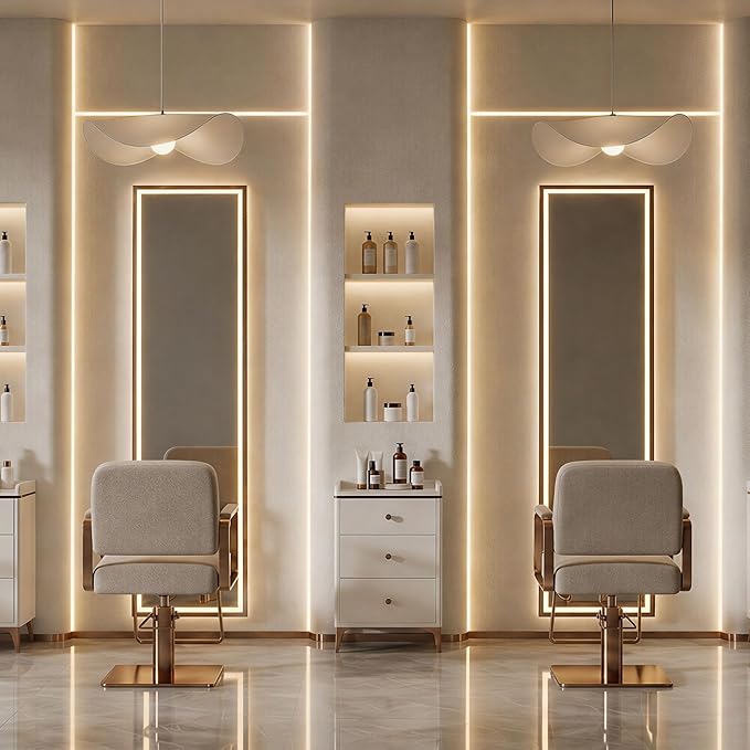 Full Length Mirror with LED Lights, 60"x16"Floor Mirror with Dimming & 3 Color Lighting, Free Standing Floor Mirrors, Lighted Full Body Mirrors for Bedroom, Dressing Room, Cloakroom