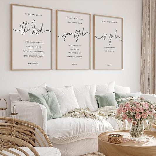 Heiple The Lord Your God Is Good Wall Decor 11"x14" Framed Wooden Wall Sign for Home Decor Farmhouse Vintage Rustic Living Room Minimalist Christian Wall Art (Brown, 11”x14”)