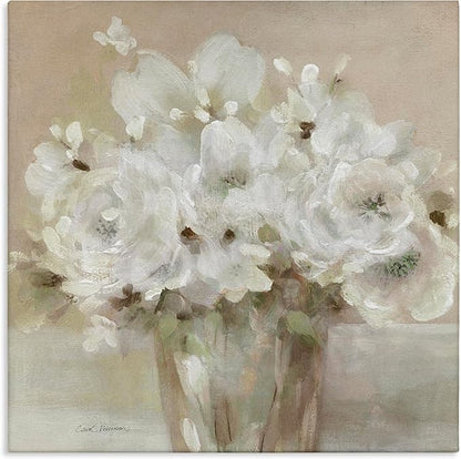 Stupell Industries 'Neutral White Flower Bundle', Canvas Art, 17 x 17 Inches, Easy to Hang and Sturdy, Made in USA, by Carol Robinson