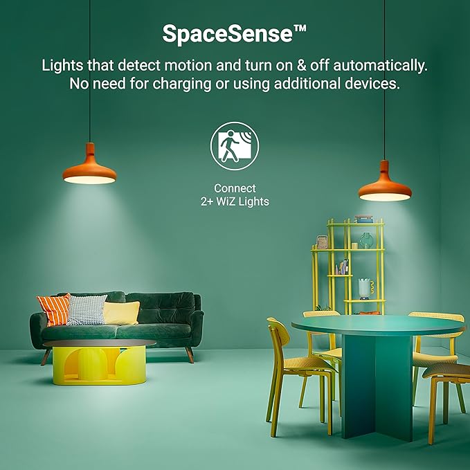 HALO 5/6 in Smart Wi-Fi Recessed LED Lights 4-Pack, Dual Zone, Dimmable, Full Color, SpaceSense Motion Detection Retrofit Can Lights Connected by WiZ Pro - RLWZDZT56-4PK