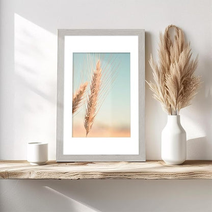 Picrit 11x17 Picture Frame Set of 12, Display 8x12 with Mat or 11x17 without Mat, Photo Frames for Wall Mounting Display, Gray