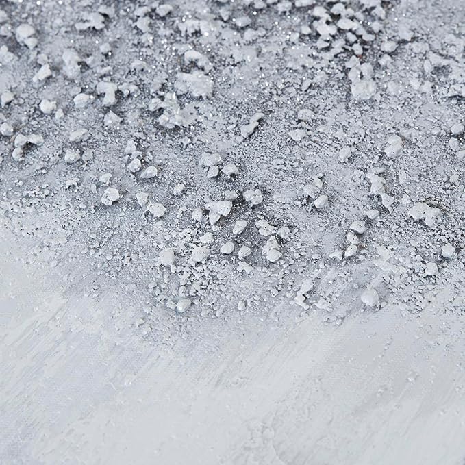 Madison Park Wall Art Living Room Décor - Embellished Hand Painted Canvas, Home Accent Glitter Abstract Bathroom Decoration Ready to Hang Painting for Bedroom, 15"W x 35"H x 1.5"D, Grey 3 Piece