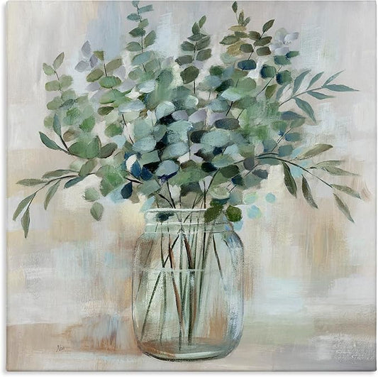 Stupell Industries Soothing Eucalyptus Herb Arrangement, Designed By Nan, 30 x 30, Canvas Wall Art