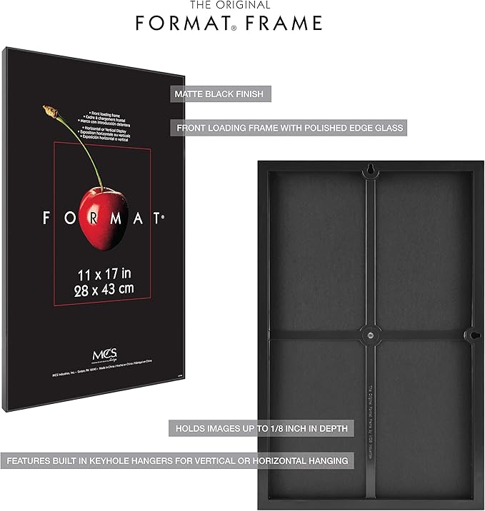 MCS Format Picture Frames, Gallery Wall Frames, Black, 11 x 17, 6-Pack