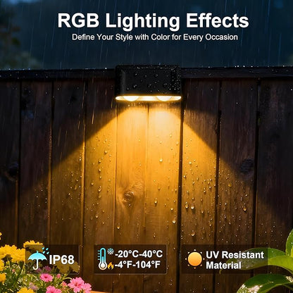 Outdoor Deck Lights, 24 Lights Smart Fence Lights Compatible with Alexa & Google Home, IP65 LED Patio Deck Lighting with Remote, Fence Lighting Music Sync for Patio Yard Garden(157.2ft)