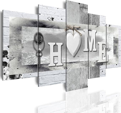 LUDUHU Love Poster - Sanctuary Vintage Canvas Print Wall Art, Rustic Vintage Sweet Home Quotes Wall picture, White Home Sweet Heart Painting, modern Family Wall Decor (F,Oversize 40x20inch)