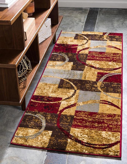 Unique Loom Barista Collection Area Rug - Kouillou (2' 2" x 3' 11" Runner, Multi/Brown)