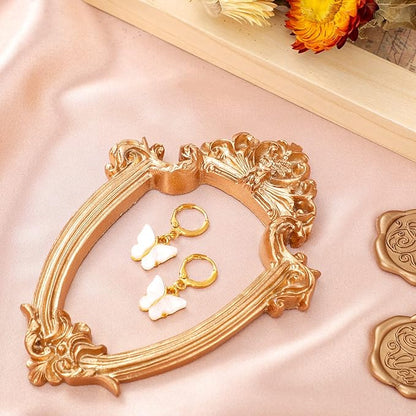 Yulejo 10 Pcs Vintage Gold Mini Frames Set, Baroque Victorian Ornate Decorative Frames for Gallery Wall Decor, DIY Jewelry Display, Antique Frame for Home, Wedding, Room, No Glass or Backing (Gold)