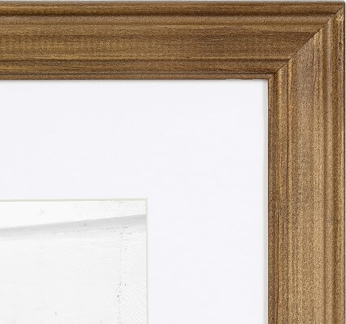 Kate and Laurel Bordeaux Gallery Wall Frame Kit, Set of 10 with Assorted Size Frames in Natural Rustic Finish