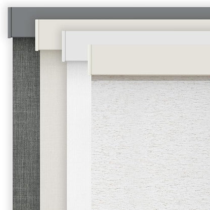 AOSKY Linen Roller Blinds Shades for Indoor Windows Pull Down Cordless Blackout Black Out Window Shade 30 inch Blinds for Home Linen