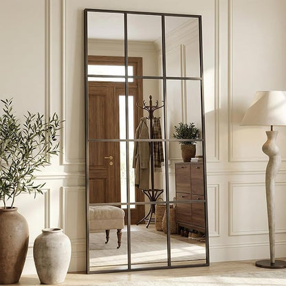 Suidia Wall Mirror, 30" x 60" Window Decorative Mirrors, Metal Framed Wall Decor Wall-Mounted Mirrors for Bedroom, Living Room, Entryway, Bronze