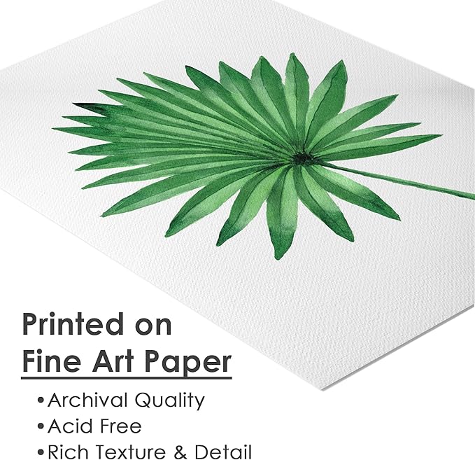DREAM BIG PRINTABLES Tropical Leaves Art Prints (Set of 6) - Unframed 11x14