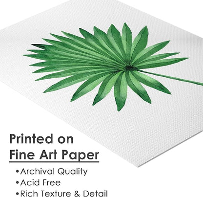 DREAM BIG PRINTABLES Tropical Leaves Art Prints (Set of 6) - Unframed 11x14