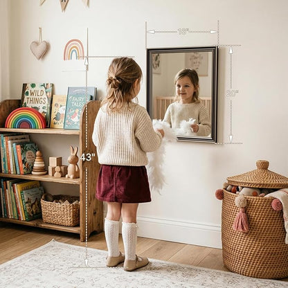 Retro Copper Effect Framed Wall Mirror, 16x20 Rectangle Mirror, Anti-desilvering Tempered Glass, Sustainable& Sturdy Frame, Farmhouse Mirror, Anti-Rust, 3min Fast Setup for Bathroom Living Room