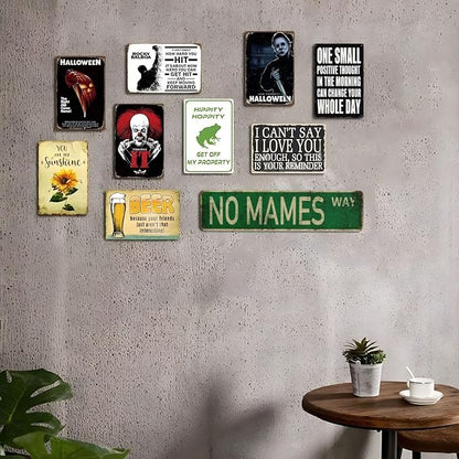 Vintage Signs No Mames Way Sign Street Sign Retro Metal Sign for Home Bar Coffee Garden Indoor Ourdoor Decor,Aluminium 4x16 Inch