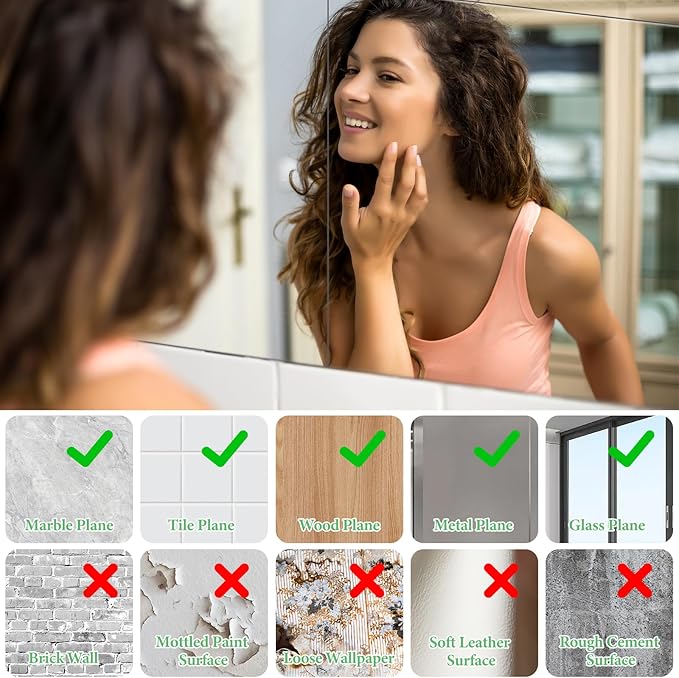 16 x 16 in Glass Mirror Sheet for Wall, 2mm Thick HD Frameless Wall Mirror Tile Self Adhesive Mirror Sticker Large Body Mirror Sheet for Bathroom, Bedroom, Vanity, Door, Gym, Home Decor