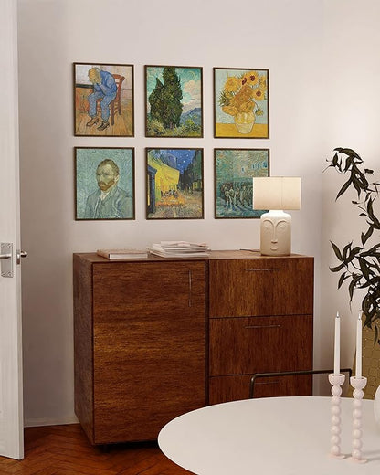 Haus and Hues 11x14 Walnut Oak Wood Picture Frames Set of 25 - Premium Bulk Picture Frames 11x14 Bundle - Elegant Gallery Wall Frame Set for Posters, Art Display - Ideal for Wall Decor in Home &