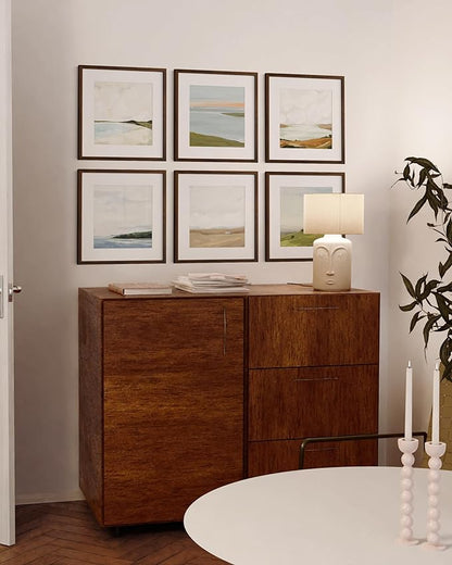 HAUS AND HUES Walnut Square Frames Set of 6-16x16
