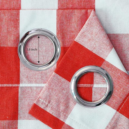 3 Pc Cotton Classic Country Farmhouse Kitchen Window Curtain Grommet Top -Red & White Buffalo Check Tier & Valance Set, 54" x 18" / 32" x 24"