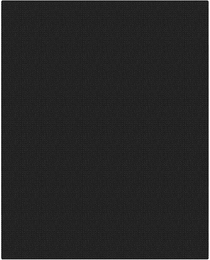 KOZYFLY Black Washable 4x5 Entry Woven Area Rug, Braided Throw Rugs for Entryway, Non Slip Door Mat Indoor Entrance, Flatweave Carpet for Foyer, Bedroom, Dining, Office, Black/Dark Grey
