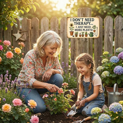Funnysign Garden Gifts Sometimes I Just Need More Plants Vintage Gardening Tin Sign for Home Garden Patio Greenhouse Yard Decor 8 X 12 Inch (3824)