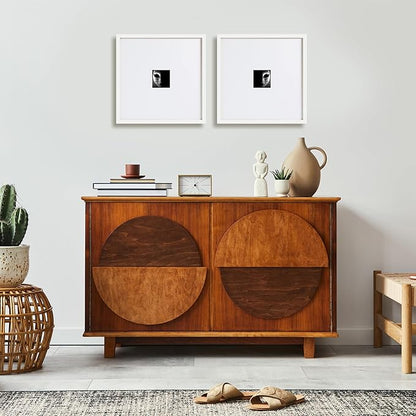 artisane home goods - Gallery Frame 1.0, Picture Frame, 20x20 White, Gallery Wall Frame Set, Large Picture Frame, Oversized Mat (4x4, 4x6, and 5x7)