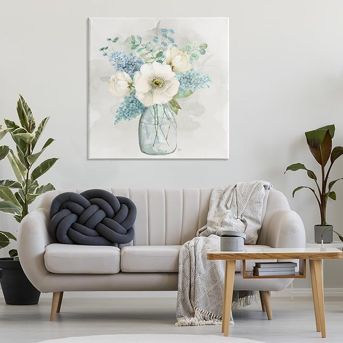 Stupell Industries 'Centric Bouquet in Soft Tones', Canvas Art, 36 x 36 Inches, Easy to Hang and Sturdy, Made in USA, by Nan